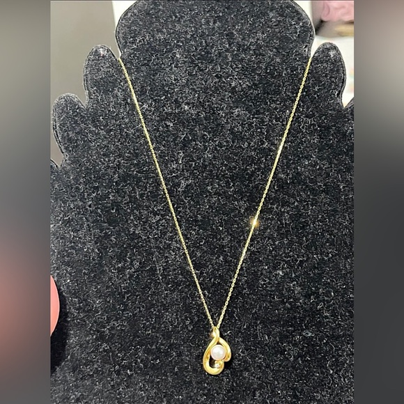 Pearl with diamond necklace - Picture 2 of 5